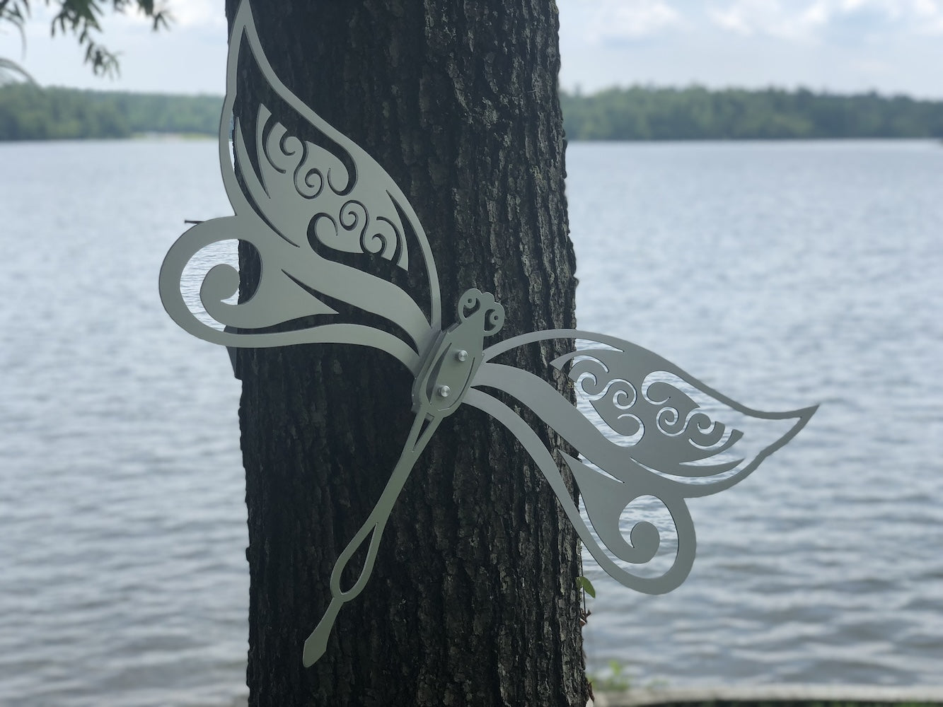 Amazing 3D Butterfly Yard Art on a Tree