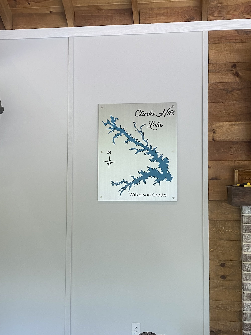 Clarks Hill Lake Custom Wall Map