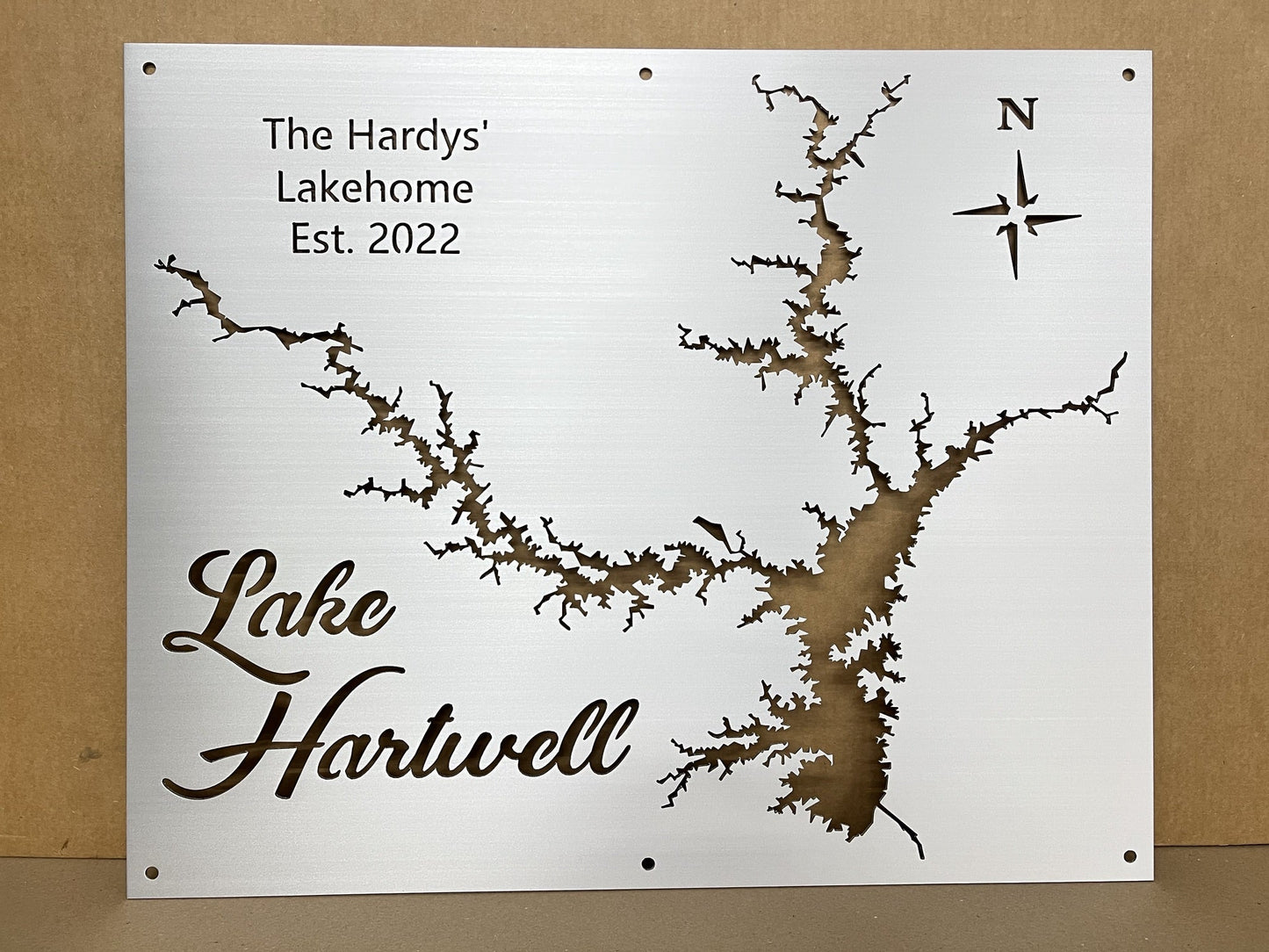 Lake Hartwell Custom Lake Map