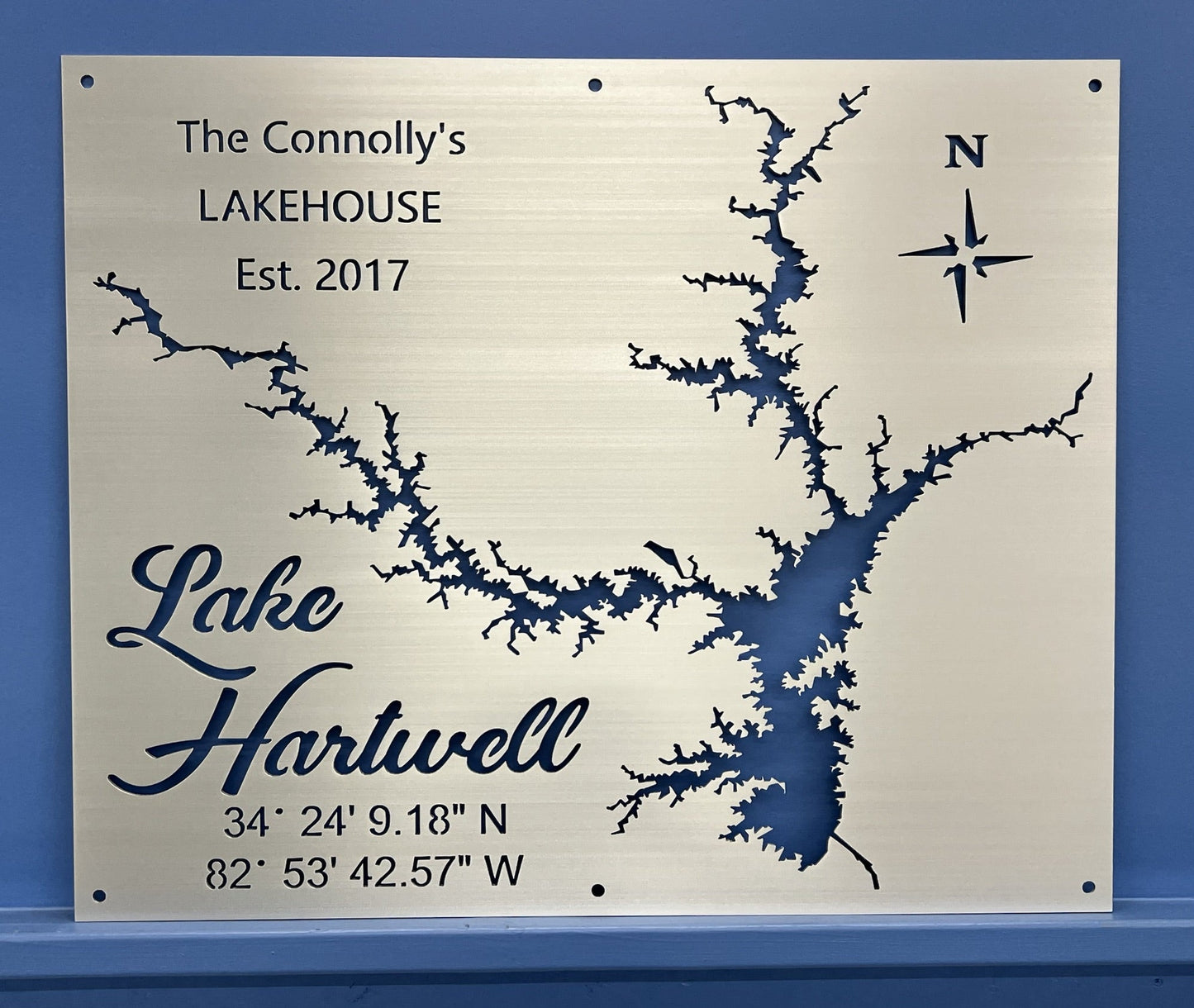 Lake Hartwell Custom Lake Map