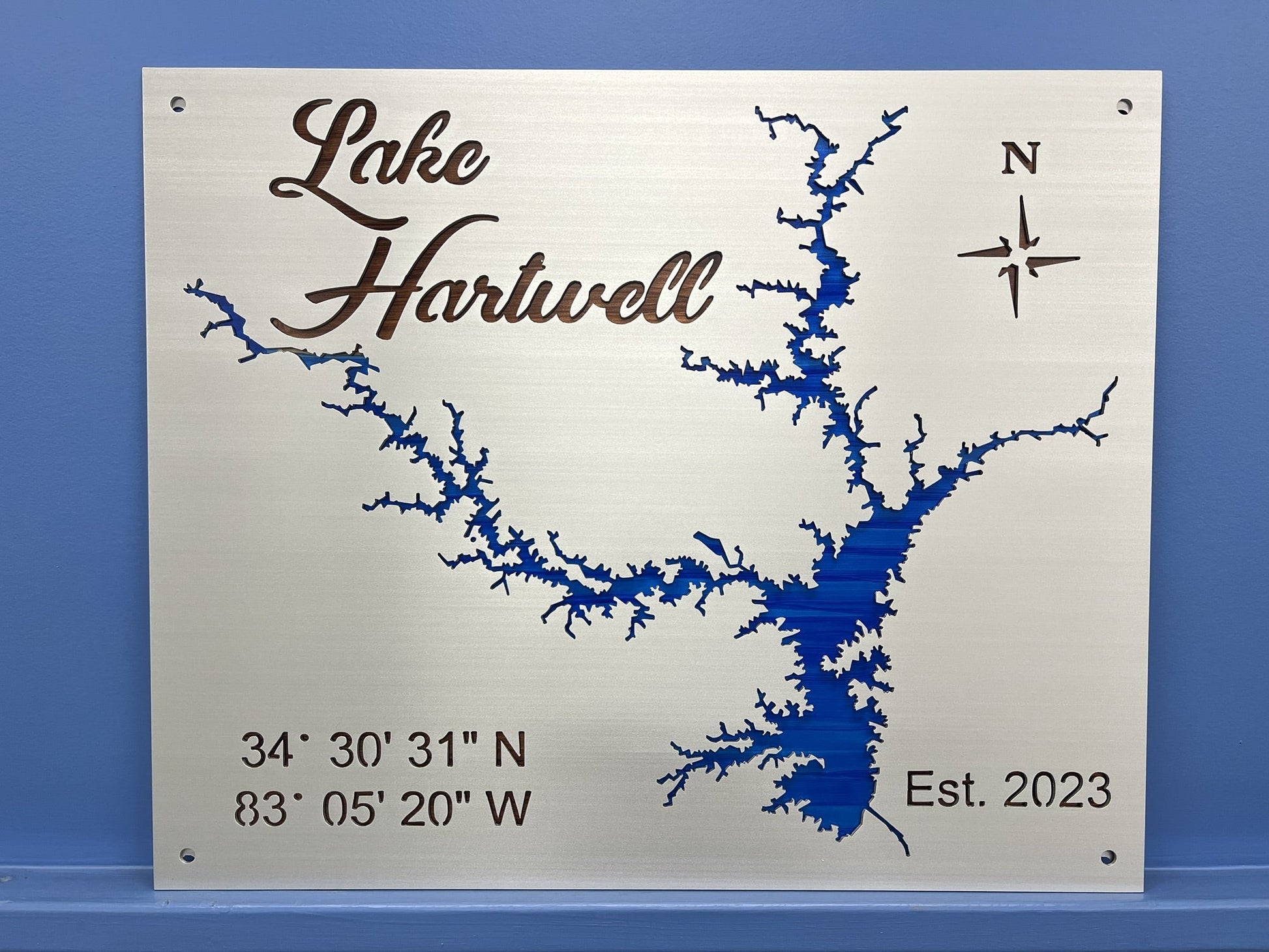 Lake Hartwell Custom Lake Map