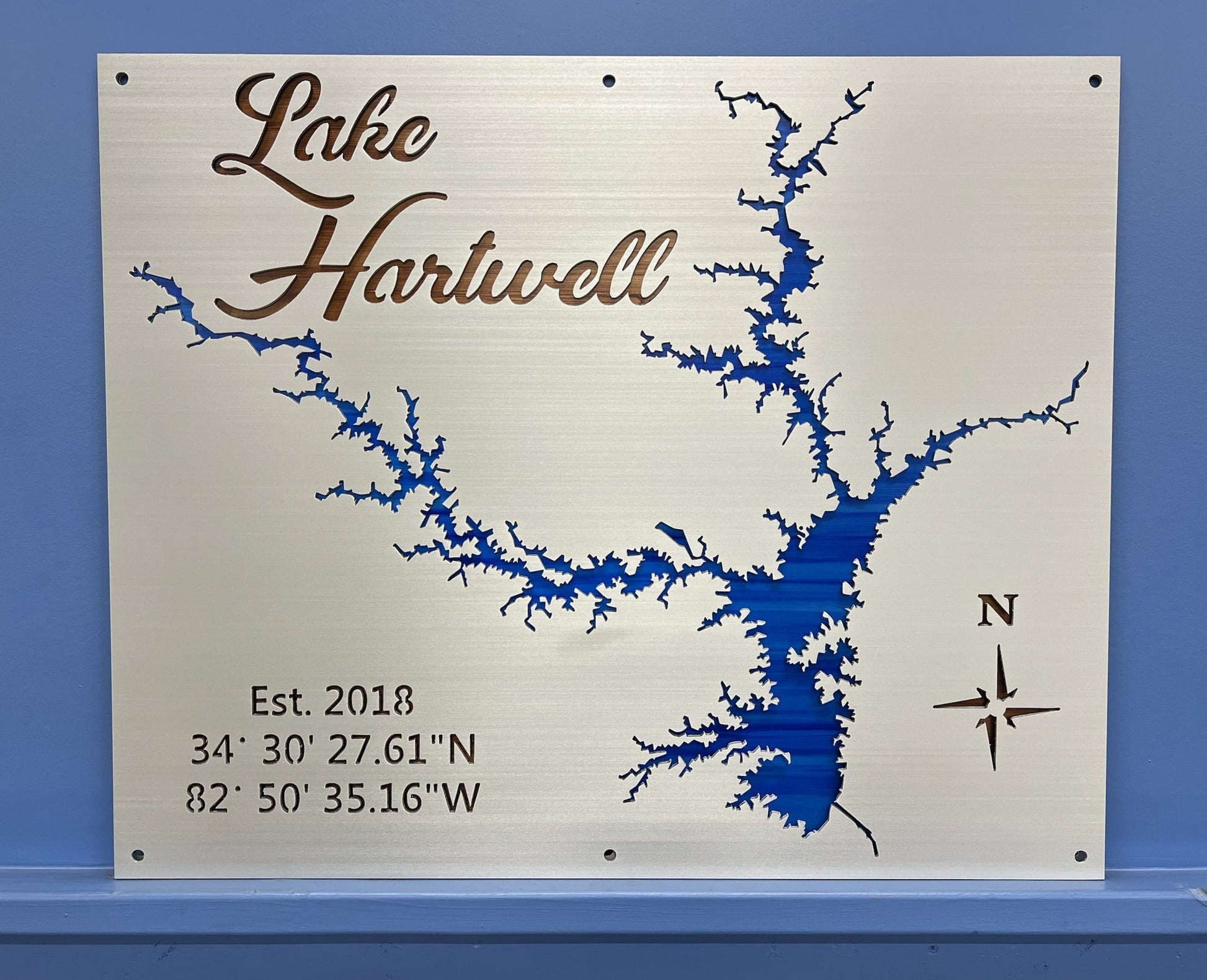 Lake Hartwell Custom Lake Map