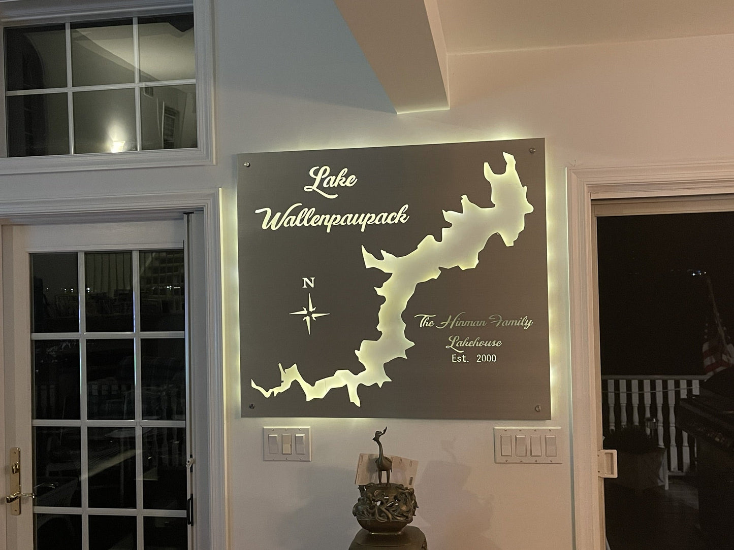 Custom Lake Map Wall Decor