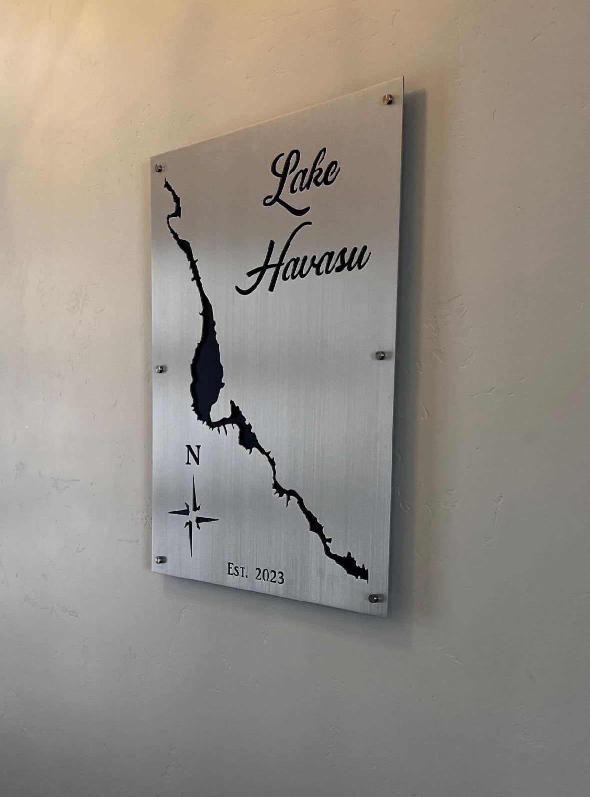 Lake Havasu Custom Lake Map Mounted on a Wall