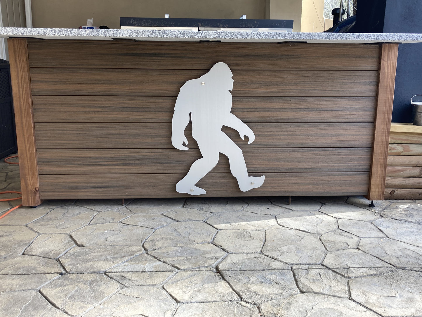 Custom Bigfoot Sign on the front of a bar