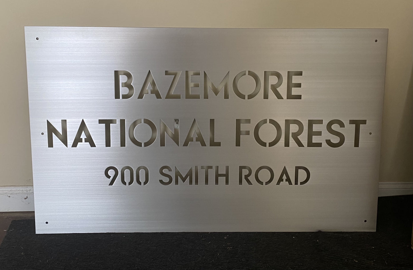 Address Sign for a Lakehouse Entry Way