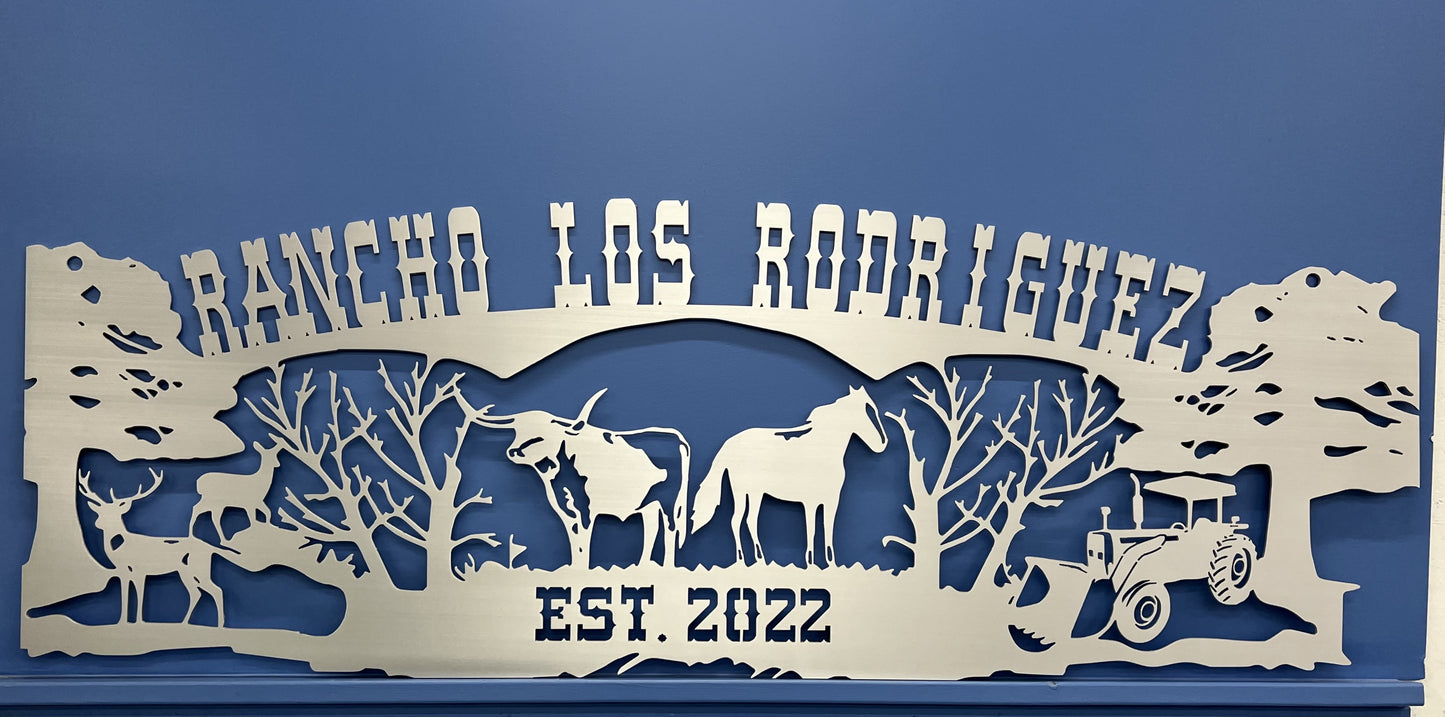 Custom Entry Sign for a Ranch