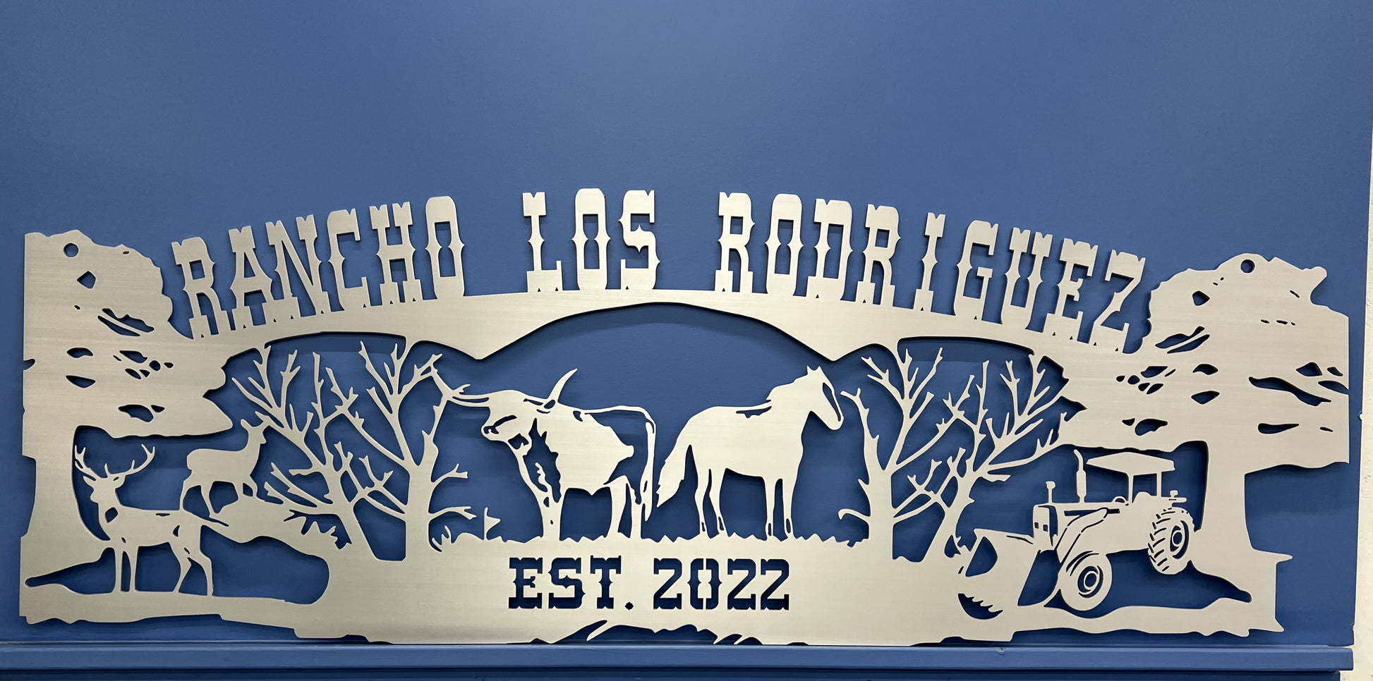 Custom Entry Sign for a Ranch