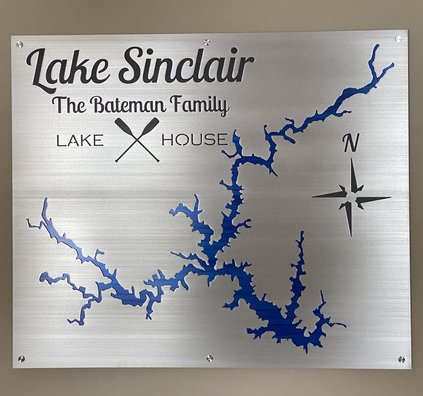 Lake Sinclair Wall Map