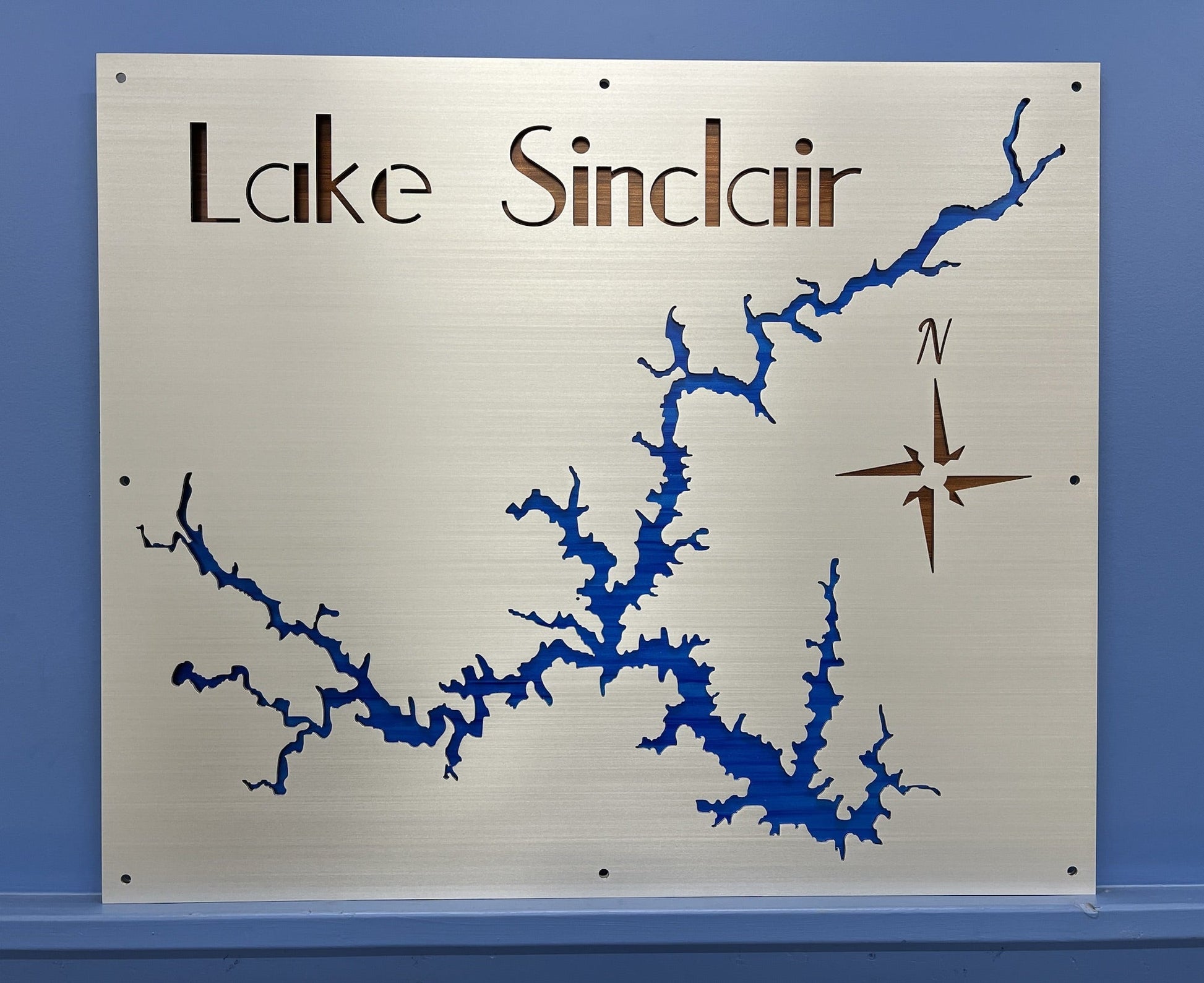 Lake Sinclair Wall Map